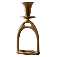 Bougeoir équestre en argent antique, support décoratif en métal pour bougie, accent de table pour les amateurs de chevaux, décoration pour la maison, l'hôtel ou l'écurie