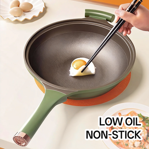 Nueva Sartén a Presión Antiadherente con Diseño Innovador, Construcción de Aleación de Aluminio, <span class=keywords><strong>Wok</strong></span> <span class=keywords><strong>para</strong></span> Freír Más Rápido y Ecológico - Product Image 4