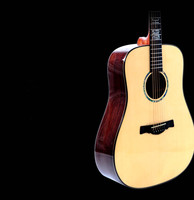 Solid Spruce Rosewood High Quality Acoustic Guitar Geake Ganjiang High-End Handmade All-Bone Nato Wood 41-Inch Dreadnought Ebony