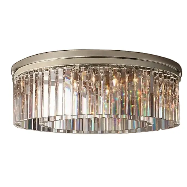 America Odeon prism glass ceiling lamp rustic vintage home lighting industry style LED luxury ceiling chandelier lights