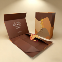 Boîte en papier kraft rigide avec gaufrage et pelliculage mat, revêtement UV, emballage cadeau de luxe pour vêtements blancs
