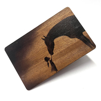 Carte NFC en bois écologique personnalisée, imprimée, 13,56 MHz, NTAG213, carte RFID programmable intelligente pour le réseautage professionnel numérique