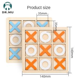 Triple Tacto XO Set di scacchi in legno educazione precoce costruzione di blocchi gioco <span class=keywords><strong>da</strong></span> <span class=keywords><strong>tavolo</strong></span> per il tempo libero per bambini battaglia giocattoli <span class=keywords><strong>educativi</strong></span> - Product Image 3