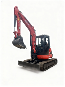 Excavatrice sur chenilles d'occasion Kubota U55-4 du Japon, 5,5 tonnes, matériel de construction d'occasion, mini-excavatrice sur chenilles Kubota U55-4 - Product Image 1