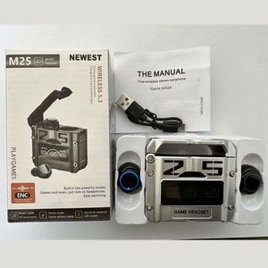 หูฟังกันน้ำ Fones De Ouvido หูฟังแบบเสียบหูและหูฟังอินเอียร์ TWS M25 หูฟังไร้สาย ควบคุมแบบสัมผัส ลดเสียงรบกวน สเตอริโอ - Product Image 3