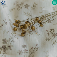 Vente en gros de tissu en lin français 100% doux, respirant, imprimé de fleurs, tissé, techniques de tissage, prix bas, en stock pour les vêtements