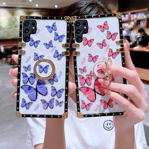 Étui de protection fantaisie avec motif papillon pour <span class=keywords><strong>Samsung</strong></span> <span class=keywords><strong>Galaxy</strong></span> S21FE S22 S23 Plus, pour <span class=keywords><strong>Galaxy</strong></span> A73 5G avec béquille - Product Image 6