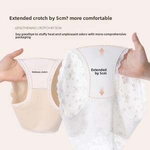 Nouvel Arrivage Culottes Grande <span class=keywords><strong>Taille</strong></span> <span class=keywords><strong>Taille</strong></span> <span class=keywords><strong>Haute</strong></span> Sans Couture pour Femme, Respirantes, en Coton Pur, Imprimées Dentelle, Vente en Gros - Product Image 4
