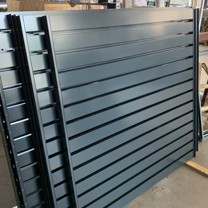Easily Assembled Angle Slat Aluminum Fence Panels Dark Grey Aluminum Slat Fence <strong>System</strong> Driveway <strong>Gate</strong> Wood Fence - Product Image 3