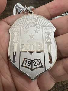 Senza appannamento Zeta Phi Beta argento acciaio inossidabile ciondolo da donna grande collana a catena spessa girocollo bracciale Set gioielli - Product Image 6