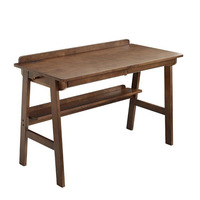 Escritorio de Madera Maciza, Estilo Japonés Simple, Escritorio para Computadora, Escritorio para Estudiantes, Mesa de Madera para Dormitorio o Sala de Estudio