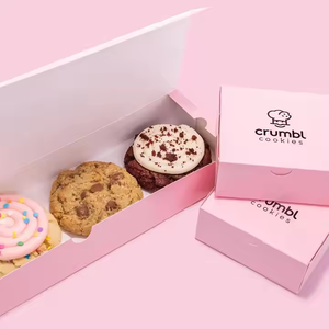 Giấy các tông đóng gói bán buôn bánh cookie Donut Hộp bao bì với logo tùy chỉnh phân hủy sinh học gấp bảng sóng chấp nhận - Product Image 1