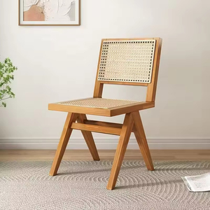 JP haut <span class=keywords><strong>de</strong></span> gamme en caoutchouc bois jambes rotin siège chaise <span class=keywords><strong>de</strong></span> loisirs Vintage bois Accent café canne rotin chaise <span class=keywords><strong>de</strong></span> salle à manger - Product Image 4