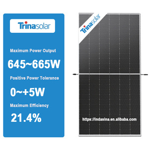 Panel <span class=keywords><strong>solar</strong></span> <span class=keywords><strong>Trina</strong></span> de 645-665W <span class=keywords><strong>Trina</strong></span> 645 650 655 660 665 Watt <span class=keywords><strong>Trina</strong></span> Vertex bifacial Panel PERC de vidrio dual en Shanghai - Product Image 6