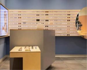 Vitrine d'exposition de lunettes Funroad avec éclairage LED, design 3D personnalisable, montage mural, vitrine de lunettes de soleil - Product Image 6