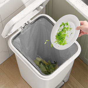 Juego de Dos Cubos de <span class=keywords><strong>Basura</strong></span> Portátiles Joybos con Pedales, Gran Capacidad, Blancos, Económicos, de Plástico, Oferta 2024 en <span class=keywords><strong>Amazon</strong></span> - Product Image 3