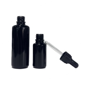 5ml 10ml 15ml 20ml 30ml 50ml 100mlUV Protection Matte Black Glass Cosmetic Oil Dropper <b>Bottle</b> Lotion Spray <b>Pump</b> <b>Bottle</b> Container - Product Image 5