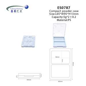 O material plástico da caixa do pó do estojo compacto do espaço 2 esvazia paletas para cora e uso pressionado do pó para caixas de empacotamento - Product Image 4