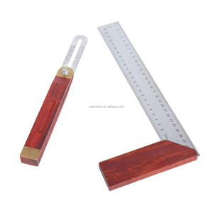 300 мм угол L-образная квадратная линейка с деревянной ручкой - Product Image 4