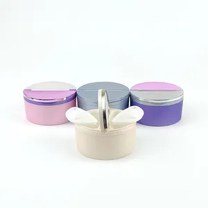 New Design Dual Chamber 30g Plastic Empty Cosmetic Container For Day Night Beauty Cream Container With Spoon