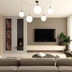 Panneau mural en composite bois-PVC (WPC) à texture bois personnalisable, <span class=keywords><strong>lambris</strong></span> creux 3D pour la décoration intérieure de la maison - Product Image 2