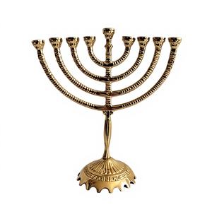 Menorá Decorativa de Latón Ecológica para Regalar Durante la Festividad Religiosa de Hanukkah y Navidad - Product Image 1