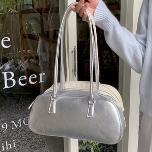 Bolso de hombro plateado para mujer con cierre de cremallera y bolsillo para tarjeta de identificación para uso diario, estilo primavera 2024 - Product Image 1