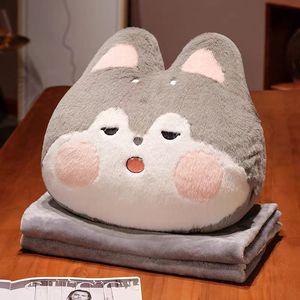 Bantal Tangan Hangat Lucu Motif Kartun Empat Musim dengan Bantal, Selimut Tidur 2-in-1 untuk Mobil dan Kantor, Boneka Plush - Product Image 4
