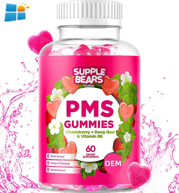 OEM/ODM/OBM PMS Gummies Dim Supplement PMS Relief Gummies equilibrio Hormon da donna PMS Gummies