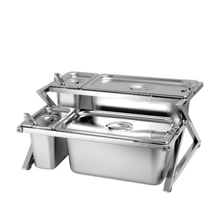 Thép không gỉ chống trượt drinkware kim loại hiện đại Nhà Hàng Phụ Kiện Set kim loại trái cây salad Station với máy rút - Product Image 6