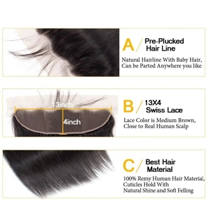 ผมแท้แบบลูกคลื่น <span class=keywords><strong>HD</strong></span> Lace Frontal 13x4  บางเฉียบ 0.16 มม.  แบบมองไม่เห็นรอยต่อ  พร้อมถอนไรผมด้านหน้าแล้ว  ผมเวอร์จิ้น ขายส่ง - Product Image 5