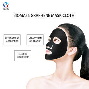 <span class=keywords><strong>Masque</strong></span> facial en tissu noir en graphène Y118, conducteur de micro-courant, nettoyant les pigments, la poussière, les points noirs, matériau de substrat - Product Image 3