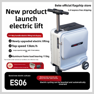 Maleta Giratoria Eléctrica Ligera de Dibujos Animados BEKE <span class=keywords><strong>ES06</strong></span> de 20 Pulgadas con Asa Retráctil, Candado TSA, Marco de Aleación de Aluminio y PC - Product Image 2
