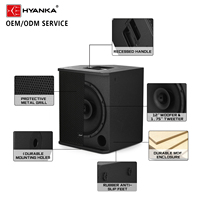 Enceinte de monitoring coaxiale active professionnelle HYANKE B-12 12 pouces avec DSP, TWS, alimentation 400W RMS, enceinte PA en bois / Sans fil