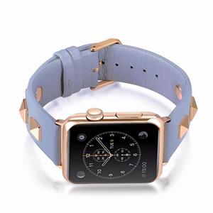 Nouveau Design Luxe Rivet Style <span class=keywords><strong>Bracelet</strong></span> de Montre pour <span class=keywords><strong>Apple</strong></span> <span class=keywords><strong>Watch</strong></span> Band Série 4 3 2 1 <span class=keywords><strong>Bracelet</strong></span> Hommes/Femmes <span class=keywords><strong>Bracelet</strong></span> en <span class=keywords><strong>Cuir</strong></span> 40/44/38/42mm - Product Image 3