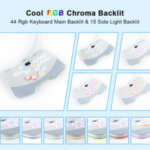 Hitbox ergonómico sin palanca Arcade Duelpad Zen Metal Ergo-split All-button/Stickless/Leverless Arcade <span class=keywords><strong>Controller</strong></span> para <span class=keywords><strong>PC</strong></span>/NS/PS 4 - Product Image 2