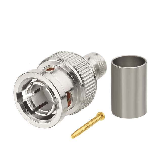 BNC Connectors CCTV Cameras Male SDI Connector for Mini Belden 1694A Video RF RG6 Coaxial Connector