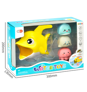 Juguetes para Baño de Bebés <span class=keywords><strong>MY</strong></span> TOYS, 60 Piezas/Caja, ABS + PVC, Delfín Hambriento con 3 Peces, Juego Interactivo de Verano, Logotipo Personalizado - Product Image 4