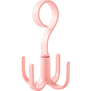 Multi Functional Rotatable Four Claw Hook For <b>Clothes</b> Hats Bags Scarves Wardrobe <b>Storage</b> Doorway Coat Rack Organizer - Product Image 2