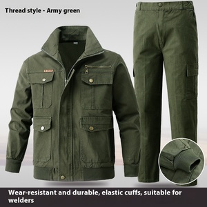 Vêtements de <span class=keywords><strong>travail</strong></span> en coton épais pour hommes, résistants, anti-brûlure, résistants aux flammes, combinaison de sécurité pour la construction industrielle - Product Image 4