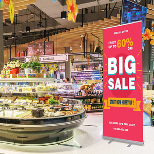 Bán buôn tùy chỉnh quảng cáo bền màu rắn in kỹ thuật số thiết kế di động phủ phim chống thấm đứng biểu ngữ cuộn lên - Product Image 2