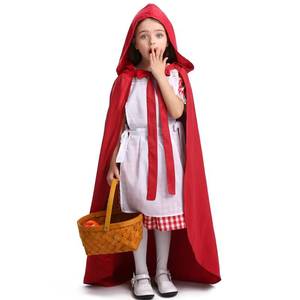Capa Larga de Doble Capa para Niños, Disfraz de Halloween y Navidad, Capa Roja para Adultos con Capucha - Product Image 4