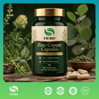 Capsules de zinc et de cuivre, complément alimentaire pour l'équilibre minéral avec minéraux chélatés, fabricant de capsules de zinc et de cuivre en marque privée OEM