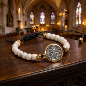 Collier de prière en bois avec perles, croix en argent, bijoux religieux catholiques chrétiens, unisexe, fait à la main - Product Image 3