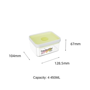 आयताकार खाद्य भंडारण बॉक्स बहु-कार्यात्मक पारदर्शी पालतू फ्रिज-कैंडी सूखी वस्तुओं के लिए अनुकूल - Product Image 6