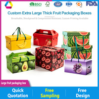 Boîtes d'expédition en carton ondulé extra-larges personnalisées - Structure renforcée, robustes et recyclables, sûres pour les fruits et légumes frais