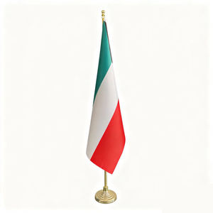 Bandiera Cerimoniale Elegante con Frange - Bandiera da Tavolo in Raso con Supporto per Ambienti Diplomatici e Aziendali - Product Image 2