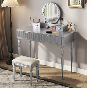 Modern Wooden Dresser with Mirror Factory Wholesale for Bedroom or Living Room for Hotel Use Feature Storage <b>Vanity</b> <b>Table</b> - Product Image 2