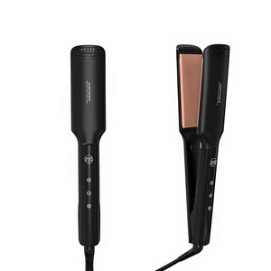 Plancha de Pelo 2 en 1 con Calentamiento Rápido PTC, Revestimiento Cerámico, Tecnología Digital Avanzada, Pantalla LCD Inteligente, Eléctrica, para Hotel y Hogar - Product Image 1