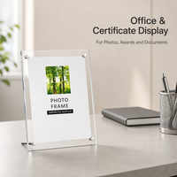 Cadre photo en acrylique transparent avec fixation par vis aux quatre coins pour photos, certificats, documents, maison, bureau, tailles personnalisées